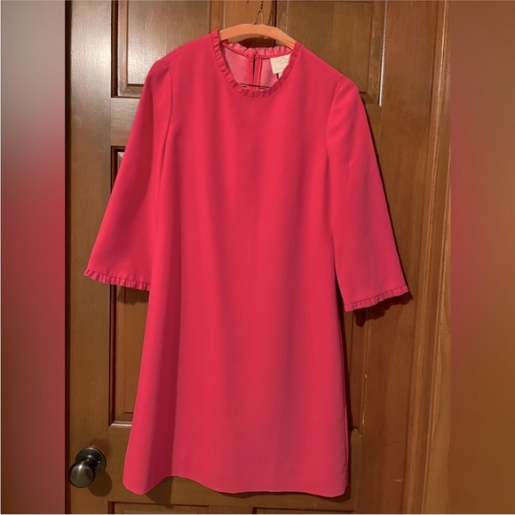kate spade Dresses & Skirts - Bubble gum pink Kate Spade Dress with small ruffle, size 4